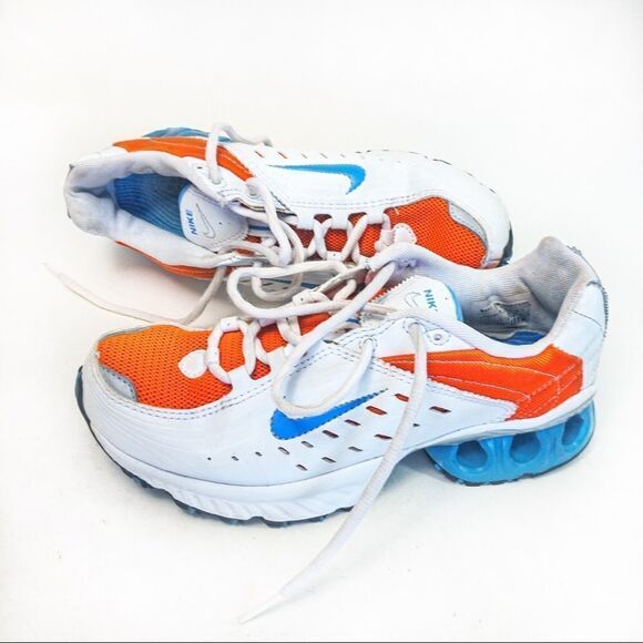 Nike Running Shox VJ-N 2008 Women’s 308683 Shoes White/Orange/Blue Sz 6.5 - Picture 12 of 12